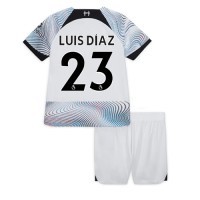 Liverpool Luis Diaz #23 Fotballklær Bortedraktsett Barn 2022-23 Kortermet (+ korte bukser)